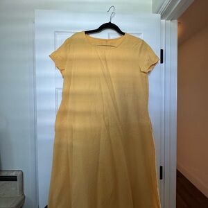Women’s Short Sleeve A-Line Dress in Yellow